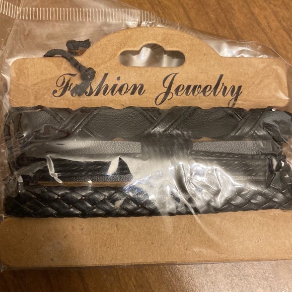 CASDAN 3 Piecec Braided Leather Bracelets for Men Women Woven Cuff Wrap Bracelet - Picture 3 of 4